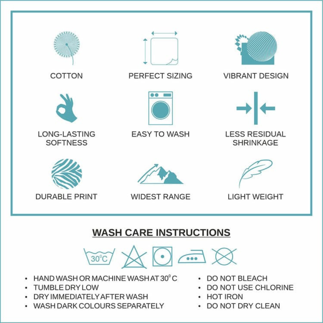 100% Cotton bedsheet Gulnaar – Floral Symphony Cotton Bedsheet | King Size