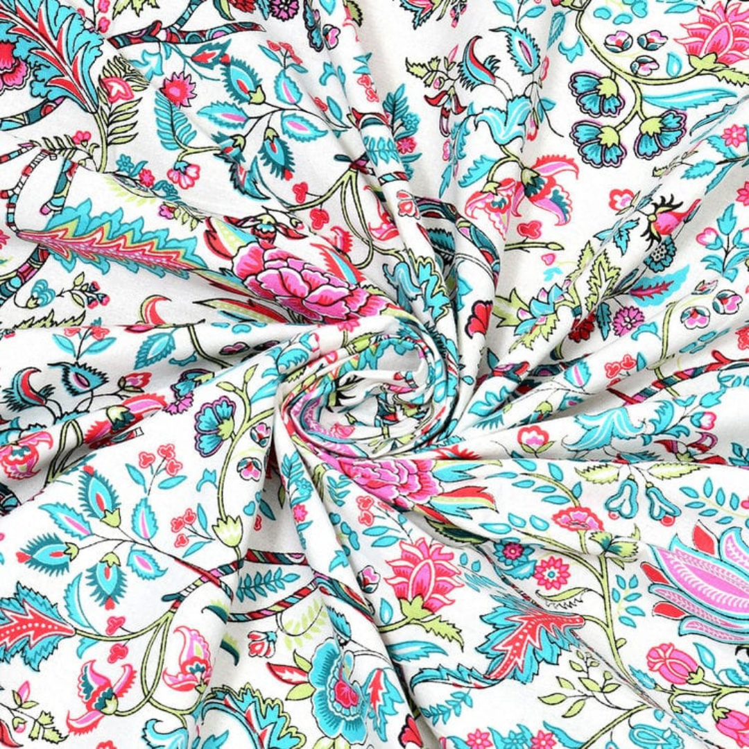 100% Cotton bedsheet Gulnaar – Floral Symphony Cotton Bedsheet | King Size