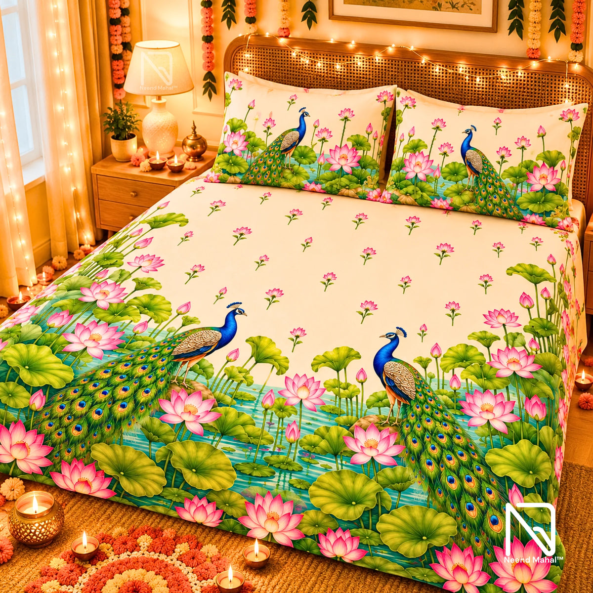 Deepvalli – Kamal Sarovar Bedsheet Set