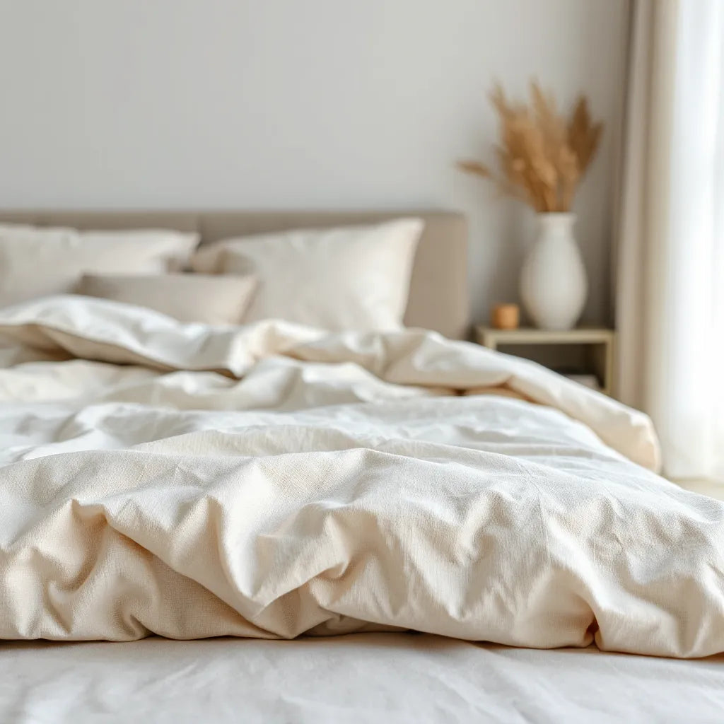 Luxury cream bedsheets for elegant bedrooms, offering royal comfort and restful sleep