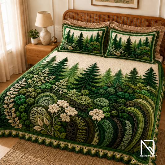Krosh Kala - Van Raag 7D Bedsheet Set