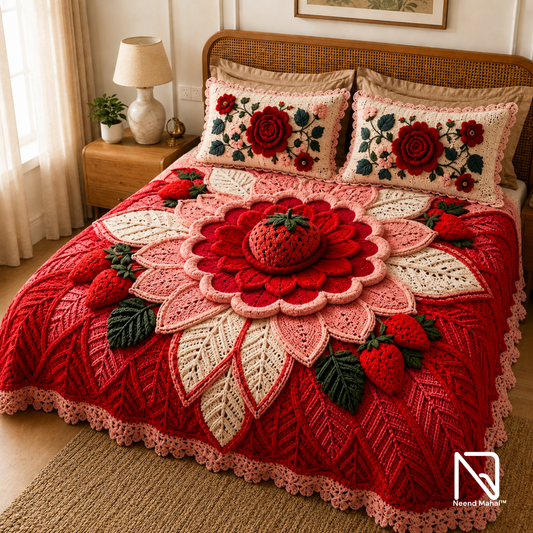 Krosh Kala - Gul Berry 7D Bedsheet Set