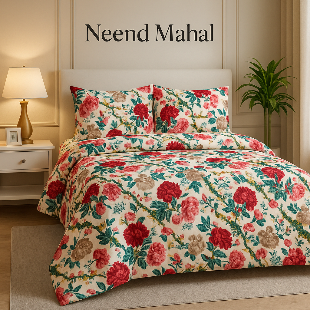 110x110 king sizeCrimson Garden 100% Cotton king size  Bedsheet