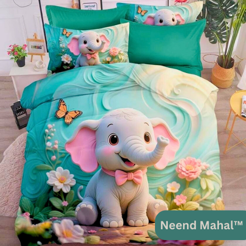 Gentle Elephant Garden | Little Legends 11D Bedsheet