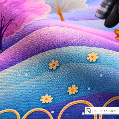 7D Bedsheet | Penguin Winter | King Size Bedsheet with 2 Pillow Covers
