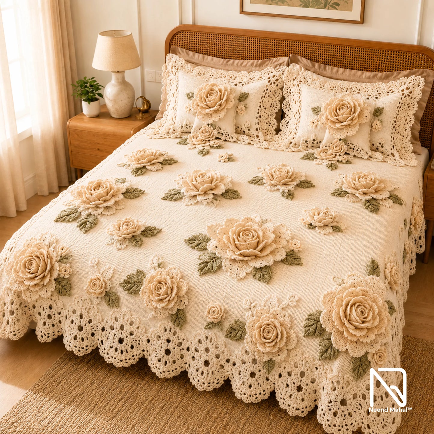Krosh Kala - Noor Rose 7D Bedsheet