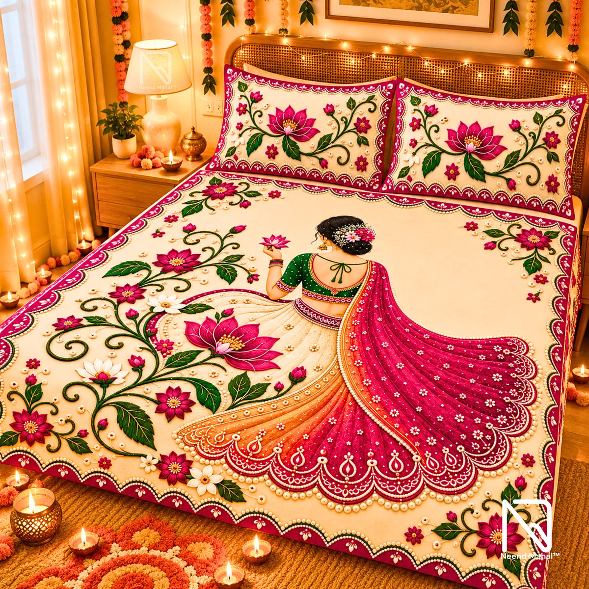 Deepvalli – Chunari Adaa Bedsheet Set
