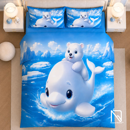 7D Bedsheet | Arctic Friends Adventure  | Bedsheet with 2 Pillow Covers