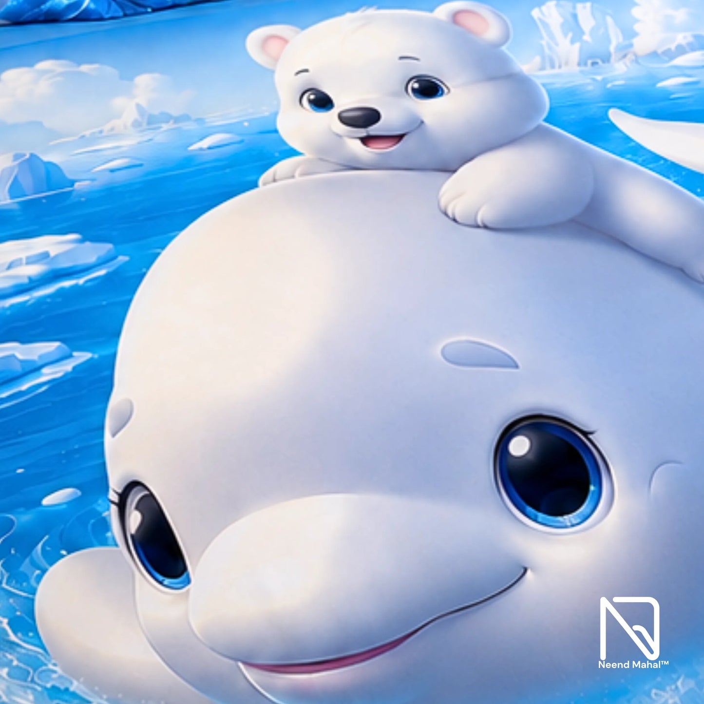 7D Bedsheet | Arctic Friends Adventure  | Bedsheet with 2 Pillow Covers