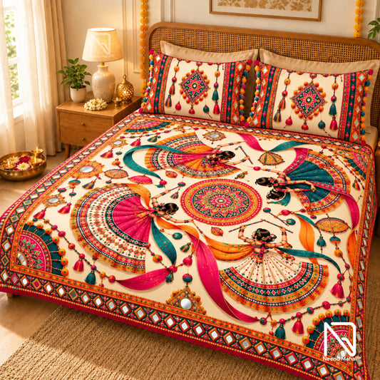 Garba Mehfil – Jhanak Garba Bedsheet Set