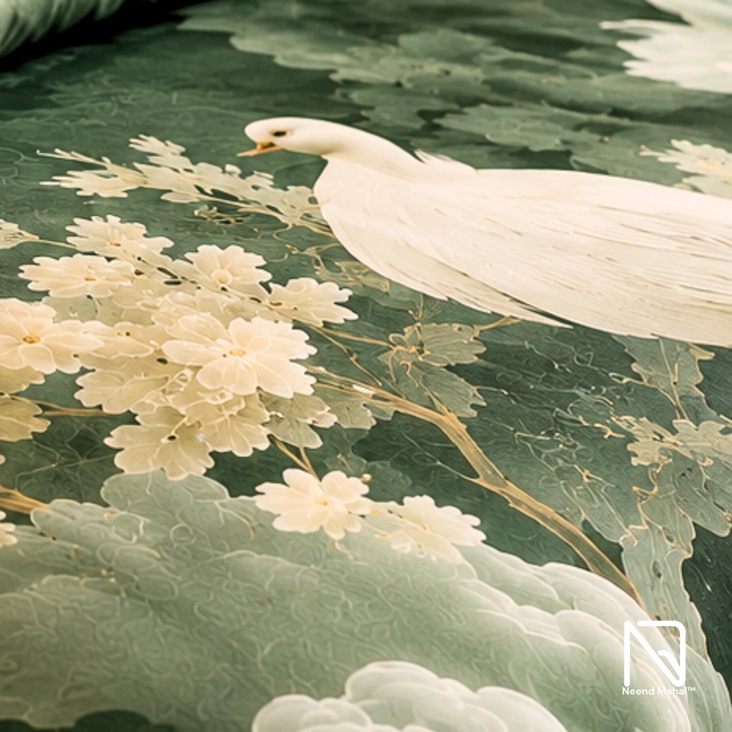 7D Bedsheet | Mystic Dove Paradise | bedsheet with 2 Pillow Covers