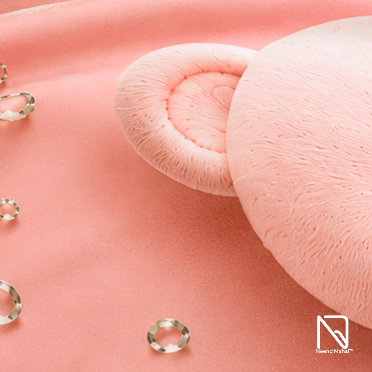 7D Bedsheet | Blush Teddy | Bedsheet with 2 Pillow Covers