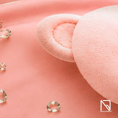 7D Bedsheet | Blush Teddy | Bedsheet with 2 Pillow Covers