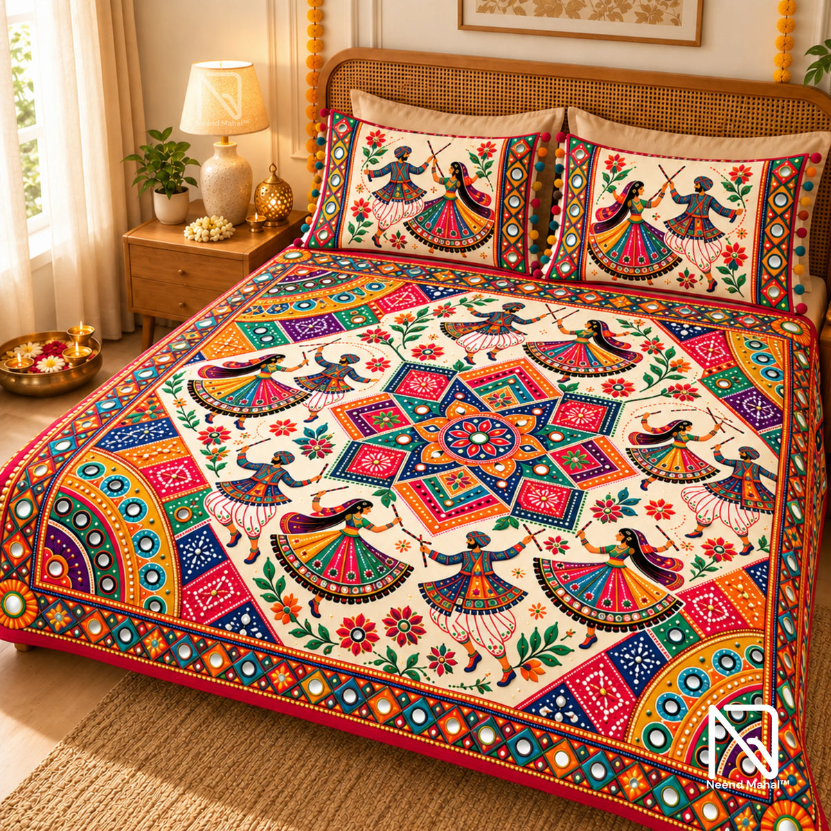 Garba Mehfil – Dandiya Jodi Bedsheet Set