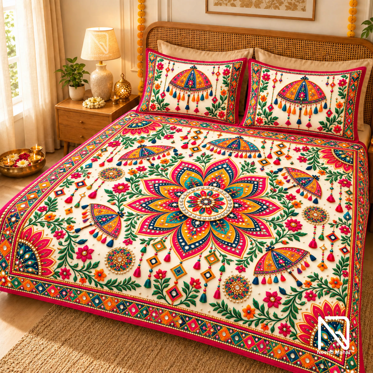 Garba Mehfil – Jashn Mandal Bedsheet Set