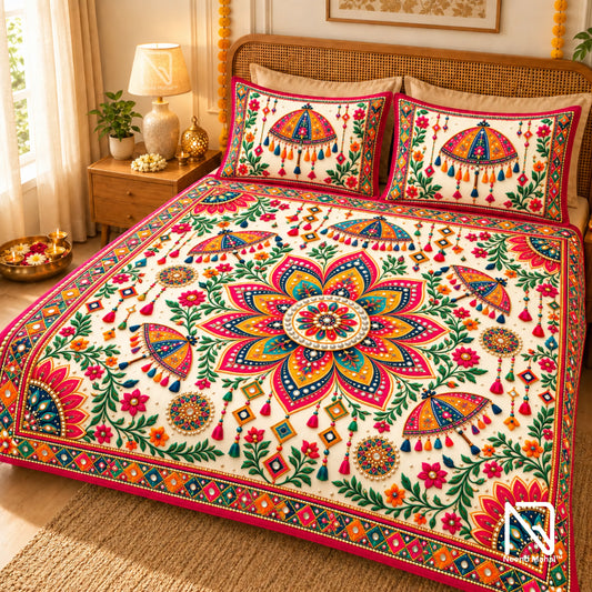 Garba Mehfil – Jashn Mandal Bedsheet Set