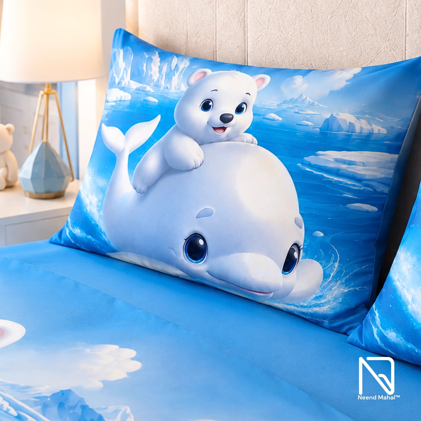 7D Bedsheet | Arctic Friends Adventure  | Bedsheet with 2 Pillow Covers