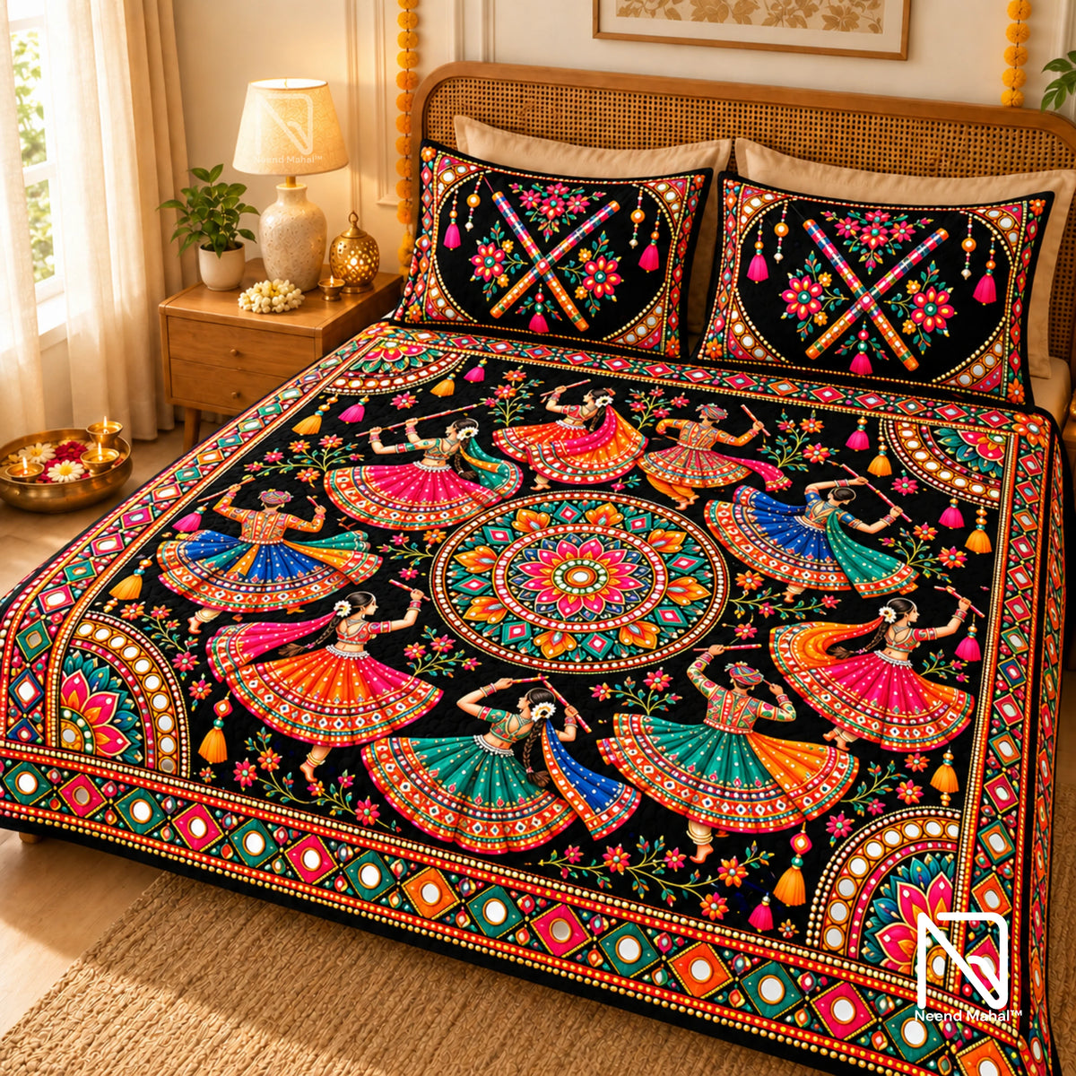 Garba Mehfil – Dandiya Darbar Bedsheet Set