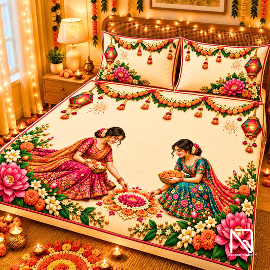 Deepvalli – Sajti Shaam Bedsheet Set